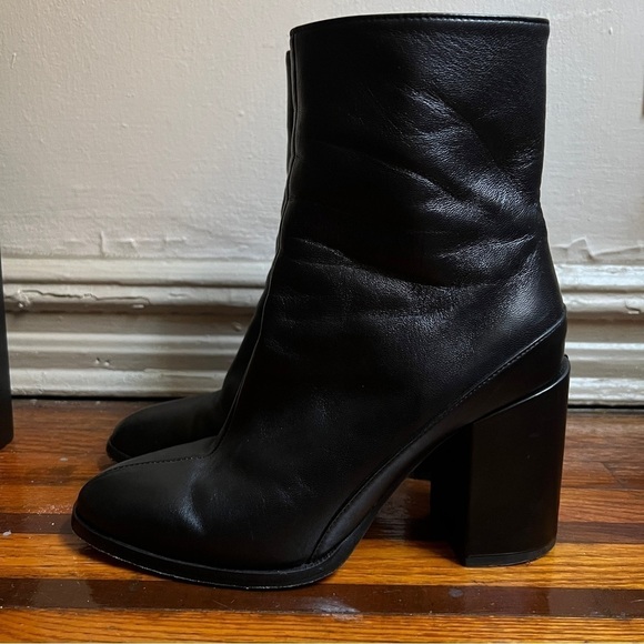 Dear Frances Spirit Heeled Boot Black Leather Size 40 9M - Picture 10 of 10